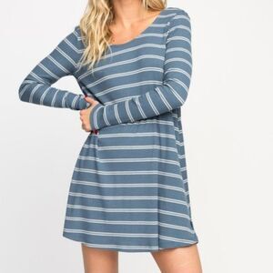 RVCA Time Table Striped Swing‎ Time Mini Dress sz XS